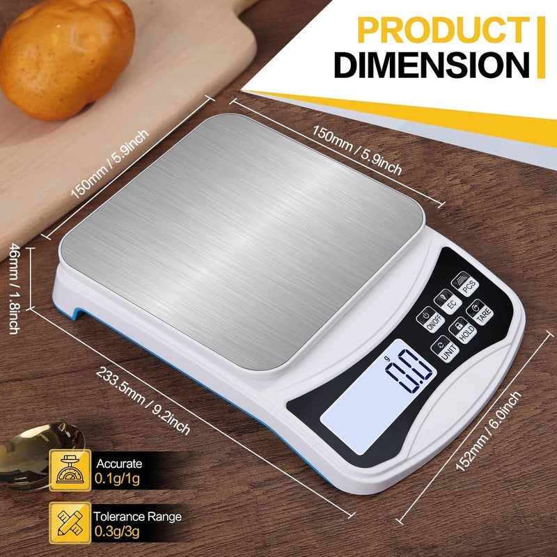 PAKRYS Digital Lab Scale 5000g x 0.1g LCD Display Analytical Balance Jewelry Scale with Charging Precision Electronic Scale Scientific Scale 0.1g Accuracy for Laboratory Kitchen Measurement - Image 4